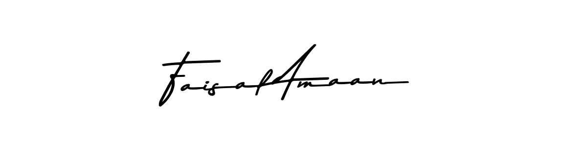 Make a beautiful signature design for name Faisal Amaan. With this signature (Asem Kandis PERSONAL USE) style, you can create a handwritten signature for free. Faisal Amaan signature style 9 images and pictures png