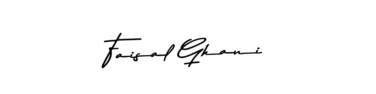 How to make Faisal Ghani name signature. Use Asem Kandis PERSONAL USE style for creating short signs online. This is the latest handwritten sign. Faisal Ghani signature style 9 images and pictures png