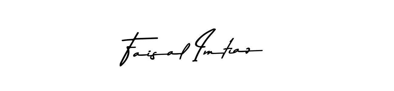 Make a beautiful signature design for name Faisal Imtiaz. With this signature (Asem Kandis PERSONAL USE) style, you can create a handwritten signature for free. Faisal Imtiaz signature style 9 images and pictures png