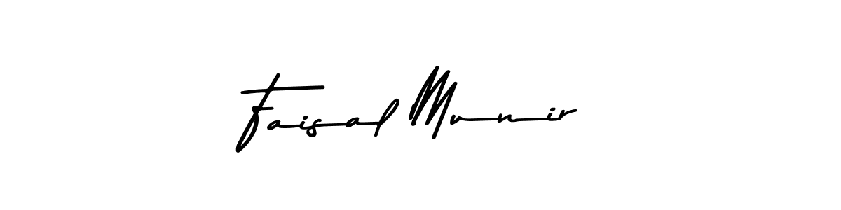 How to make Faisal Munir name signature. Use Asem Kandis PERSONAL USE style for creating short signs online. This is the latest handwritten sign. Faisal Munir signature style 9 images and pictures png