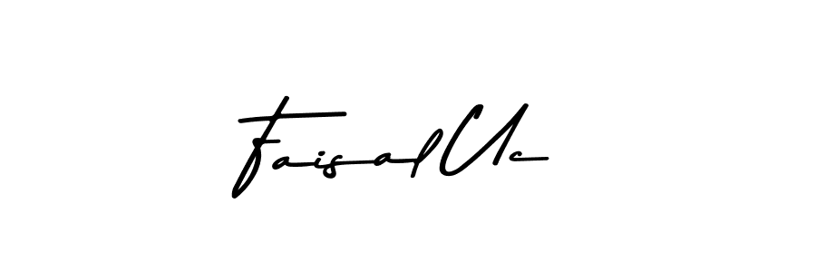 How to make Faisal Uc name signature. Use Asem Kandis PERSONAL USE style for creating short signs online. This is the latest handwritten sign. Faisal Uc signature style 9 images and pictures png