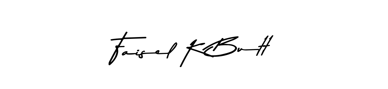 Design your own signature with our free online signature maker. With this signature software, you can create a handwritten (Asem Kandis PERSONAL USE) signature for name Faisel K Butt. Faisel K Butt signature style 9 images and pictures png