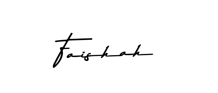 How to make Faishah name signature. Use Asem Kandis PERSONAL USE style for creating short signs online. This is the latest handwritten sign. Faishah signature style 9 images and pictures png