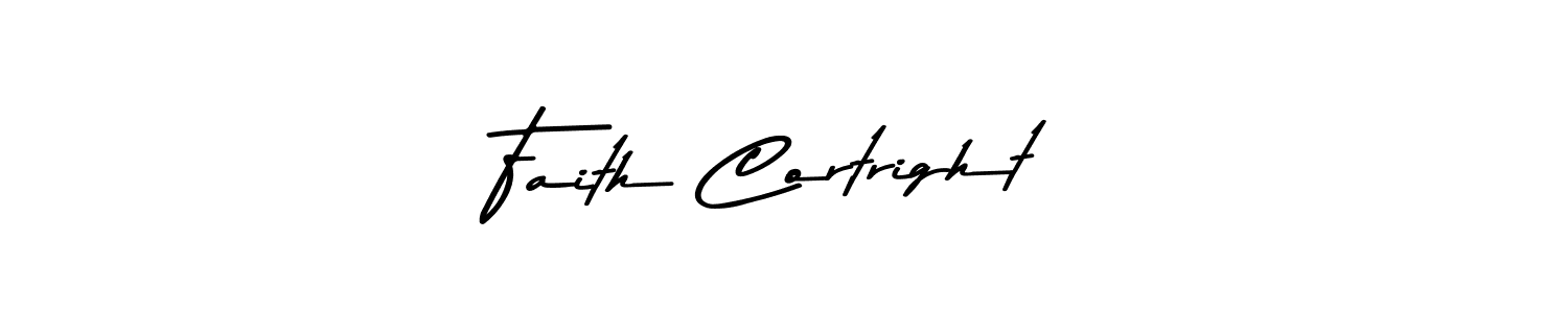 Faith Cortright stylish signature style. Best Handwritten Sign (Asem Kandis PERSONAL USE) for my name. Handwritten Signature Collection Ideas for my name Faith Cortright. Faith Cortright signature style 9 images and pictures png