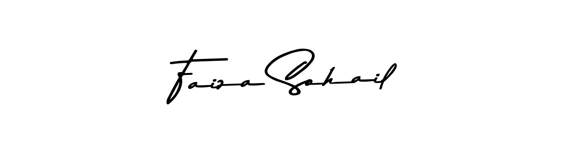 How to make Faiza Sohail name signature. Use Asem Kandis PERSONAL USE style for creating short signs online. This is the latest handwritten sign. Faiza Sohail signature style 9 images and pictures png