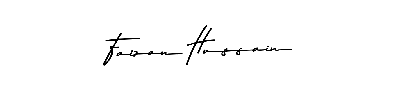 How to make Faizan Hussain name signature. Use Asem Kandis PERSONAL USE style for creating short signs online. This is the latest handwritten sign. Faizan Hussain signature style 9 images and pictures png