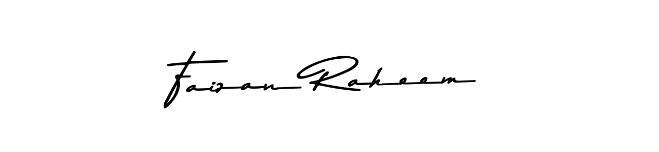 How to make Faizan Raheem name signature. Use Asem Kandis PERSONAL USE style for creating short signs online. This is the latest handwritten sign. Faizan Raheem signature style 9 images and pictures png
