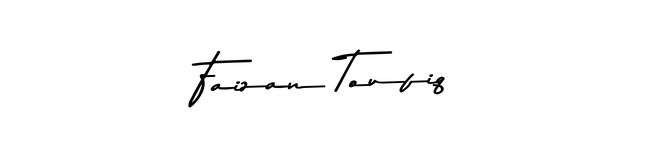 The best way (Asem Kandis PERSONAL USE) to make a short signature is to pick only two or three words in your name. The name Faizan Toufiq include a total of six letters. For converting this name. Faizan Toufiq signature style 9 images and pictures png