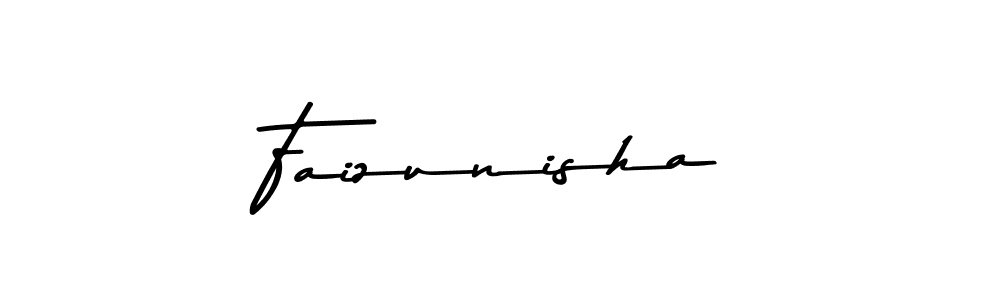 This is the best signature style for the Faizunisha name. Also you like these signature font (Asem Kandis PERSONAL USE). Mix name signature. Faizunisha signature style 9 images and pictures png