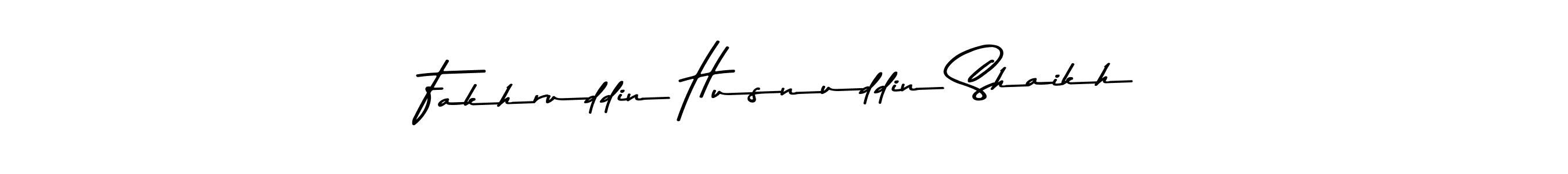 Design your own signature with our free online signature maker. With this signature software, you can create a handwritten (Asem Kandis PERSONAL USE) signature for name Fakhruddin Husnuddin Shaikh. Fakhruddin Husnuddin Shaikh signature style 9 images and pictures png