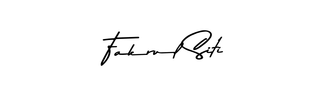 How to make Fakrul Siti name signature. Use Asem Kandis PERSONAL USE style for creating short signs online. This is the latest handwritten sign. Fakrul Siti signature style 9 images and pictures png
