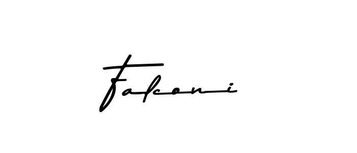 Create a beautiful signature design for name Falconi. With this signature (Asem Kandis PERSONAL USE) fonts, you can make a handwritten signature for free. Falconi signature style 9 images and pictures png