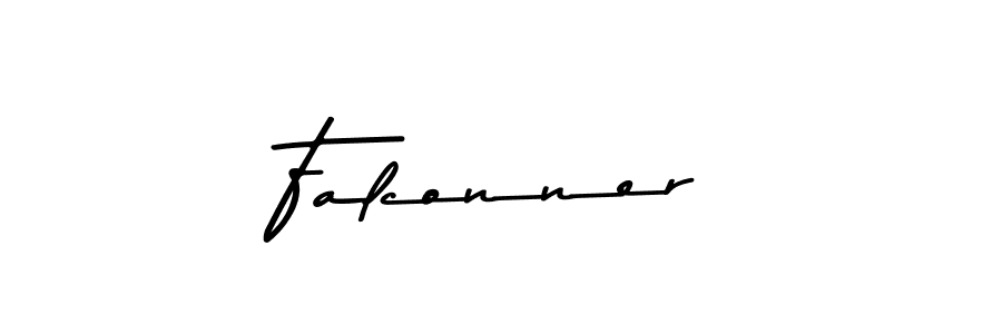 Make a beautiful signature design for name Falconner. With this signature (Asem Kandis PERSONAL USE) style, you can create a handwritten signature for free. Falconner signature style 9 images and pictures png