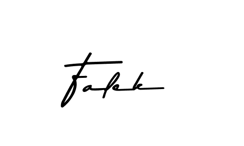 Design your own signature with our free online signature maker. With this signature software, you can create a handwritten (Asem Kandis PERSONAL USE) signature for name Falek. Falek signature style 9 images and pictures png