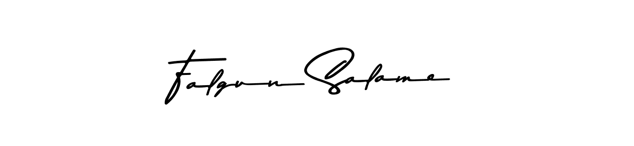 Use a signature maker to create a handwritten signature online. With this signature software, you can design (Asem Kandis PERSONAL USE) your own signature for name Falgun Salame. Falgun Salame signature style 9 images and pictures png