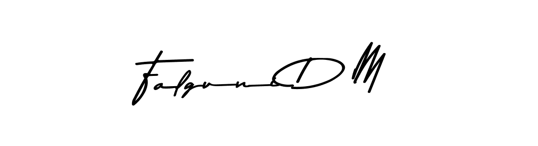 Create a beautiful signature design for name Falguni D M. With this signature (Asem Kandis PERSONAL USE) fonts, you can make a handwritten signature for free. Falguni D M signature style 9 images and pictures png