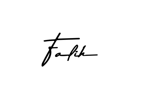 How to make Falih signature? Asem Kandis PERSONAL USE is a professional autograph style. Create handwritten signature for Falih name. Falih signature style 9 images and pictures png