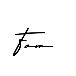 Design your own signature with our free online signature maker. With this signature software, you can create a handwritten (Asem Kandis PERSONAL USE) signature for name Fam. Fam signature style 9 images and pictures png