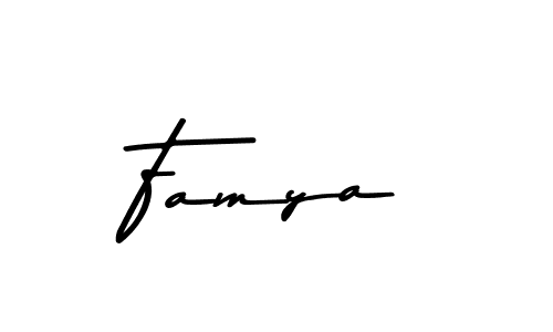 Famya stylish signature style. Best Handwritten Sign (Asem Kandis PERSONAL USE) for my name. Handwritten Signature Collection Ideas for my name Famya. Famya signature style 9 images and pictures png