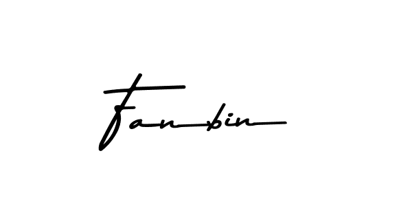 Make a beautiful signature design for name Fanbin. With this signature (Asem Kandis PERSONAL USE) style, you can create a handwritten signature for free. Fanbin signature style 9 images and pictures png