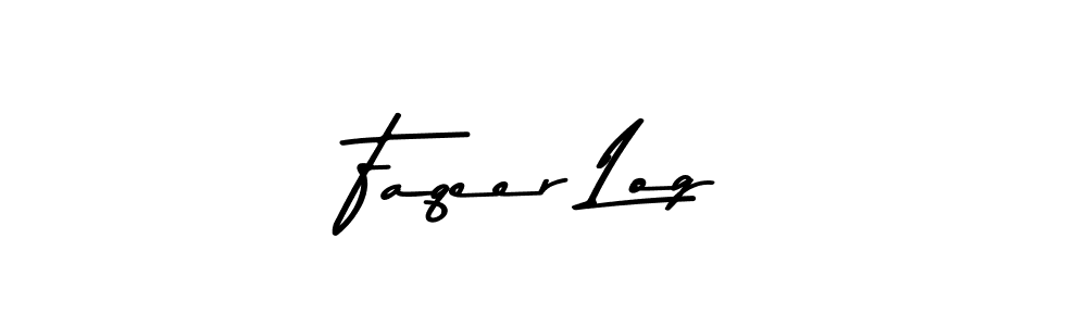 How to make Faqeer Log name signature. Use Asem Kandis PERSONAL USE style for creating short signs online. This is the latest handwritten sign. Faqeer Log signature style 9 images and pictures png