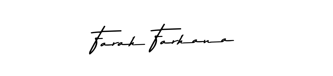 Design your own signature with our free online signature maker. With this signature software, you can create a handwritten (Asem Kandis PERSONAL USE) signature for name Farah Farhana. Farah Farhana signature style 9 images and pictures png