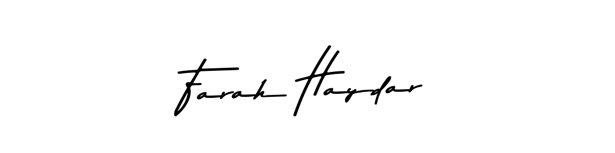 Use a signature maker to create a handwritten signature online. With this signature software, you can design (Asem Kandis PERSONAL USE) your own signature for name Farah Haydar. Farah Haydar signature style 9 images and pictures png