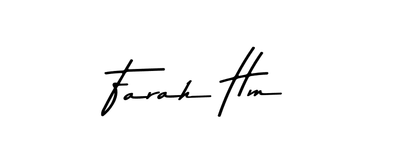 Design your own signature with our free online signature maker. With this signature software, you can create a handwritten (Asem Kandis PERSONAL USE) signature for name Farah Hm. Farah Hm signature style 9 images and pictures png