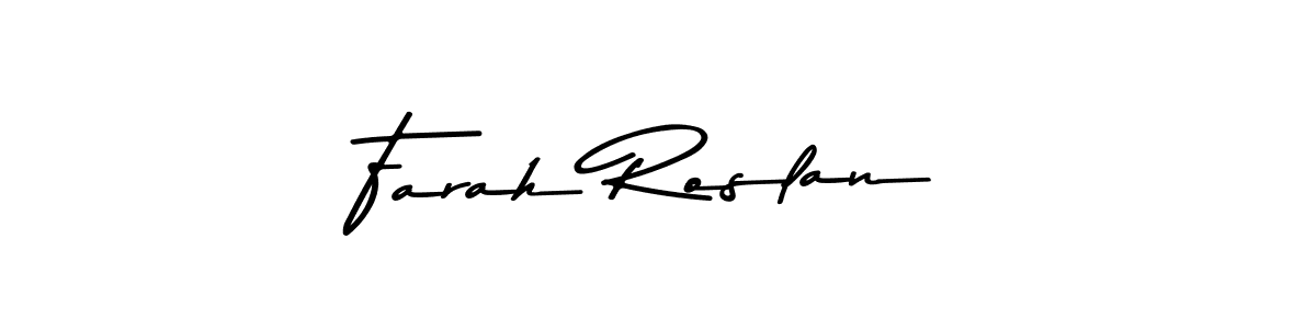 This is the best signature style for the Farah Roslan name. Also you like these signature font (Asem Kandis PERSONAL USE). Mix name signature. Farah Roslan signature style 9 images and pictures png