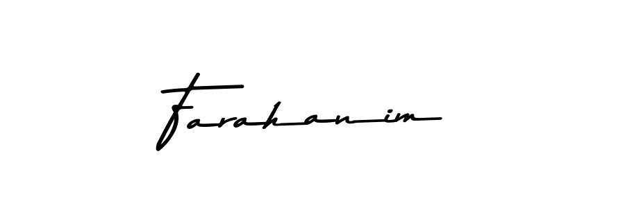 Create a beautiful signature design for name Farahanim. With this signature (Asem Kandis PERSONAL USE) fonts, you can make a handwritten signature for free. Farahanim signature style 9 images and pictures png