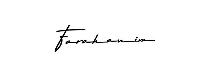 Create a beautiful signature design for name Farahanim. With this signature (Asem Kandis PERSONAL USE) fonts, you can make a handwritten signature for free. Farahanim signature style 9 images and pictures png