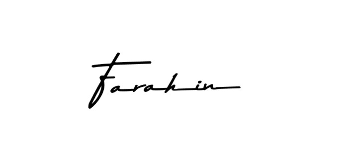 Use a signature maker to create a handwritten signature online. With this signature software, you can design (Asem Kandis PERSONAL USE) your own signature for name Farahin. Farahin signature style 9 images and pictures png