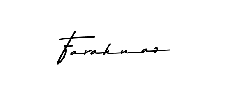 How to make Farahnaz name signature. Use Asem Kandis PERSONAL USE style for creating short signs online. This is the latest handwritten sign. Farahnaz signature style 9 images and pictures png
