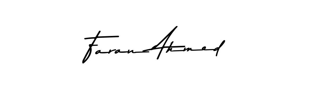 Design your own signature with our free online signature maker. With this signature software, you can create a handwritten (Asem Kandis PERSONAL USE) signature for name Faran Ahmed. Faran Ahmed signature style 9 images and pictures png