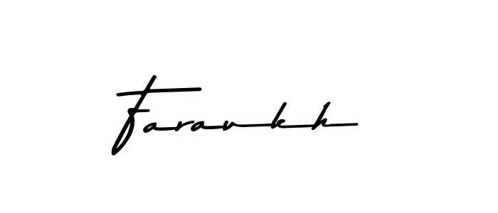 Make a beautiful signature design for name Faraukh. Use this online signature maker to create a handwritten signature for free. Faraukh signature style 9 images and pictures png