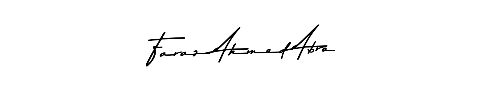 Create a beautiful signature design for name Faraz Ahmed Abro. With this signature (Asem Kandis PERSONAL USE) fonts, you can make a handwritten signature for free. Faraz Ahmed Abro signature style 9 images and pictures png