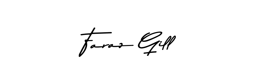 This is the best signature style for the Faraz Gill name. Also you like these signature font (Asem Kandis PERSONAL USE). Mix name signature. Faraz Gill signature style 9 images and pictures png