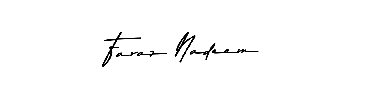 This is the best signature style for the Faraz Nadeem name. Also you like these signature font (Asem Kandis PERSONAL USE). Mix name signature. Faraz Nadeem signature style 9 images and pictures png