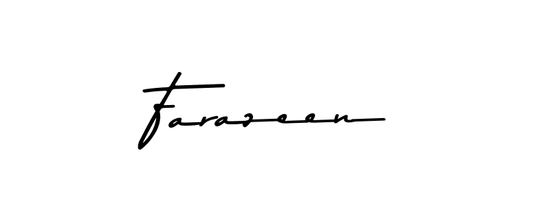 Design your own signature with our free online signature maker. With this signature software, you can create a handwritten (Asem Kandis PERSONAL USE) signature for name Farazeen. Farazeen signature style 9 images and pictures png