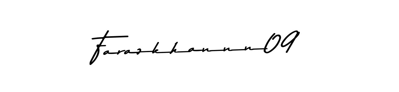 Make a beautiful signature design for name Farazkhannn09. With this signature (Asem Kandis PERSONAL USE) style, you can create a handwritten signature for free. Farazkhannn09 signature style 9 images and pictures png