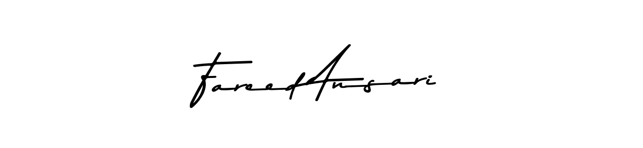Design your own signature with our free online signature maker. With this signature software, you can create a handwritten (Asem Kandis PERSONAL USE) signature for name Fareed Ansari. Fareed Ansari signature style 9 images and pictures png