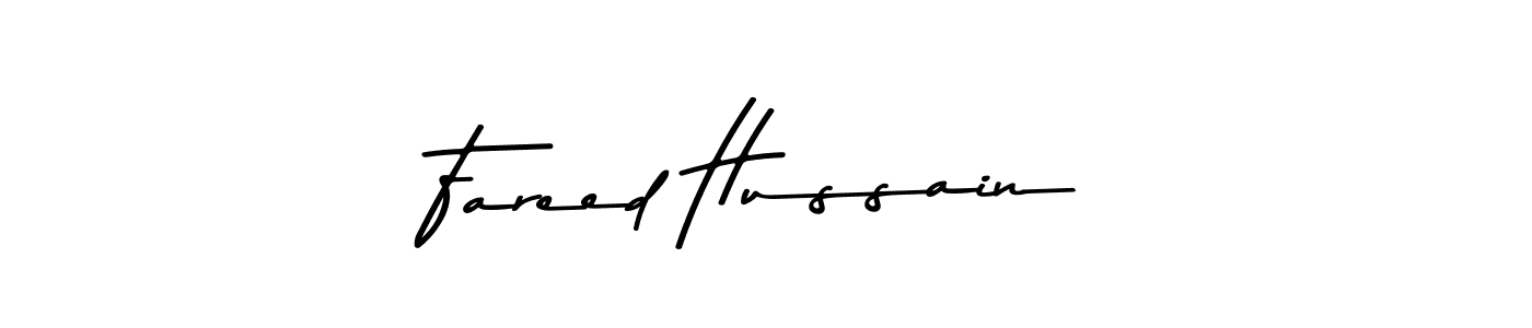 Use a signature maker to create a handwritten signature online. With this signature software, you can design (Asem Kandis PERSONAL USE) your own signature for name Fareed Hussain. Fareed Hussain signature style 9 images and pictures png