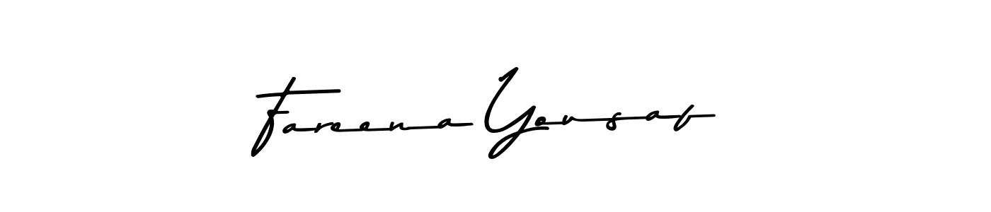 Also You can easily find your signature by using the search form. We will create Fareena Yousaf name handwritten signature images for you free of cost using Asem Kandis PERSONAL USE sign style. Fareena Yousaf signature style 9 images and pictures png