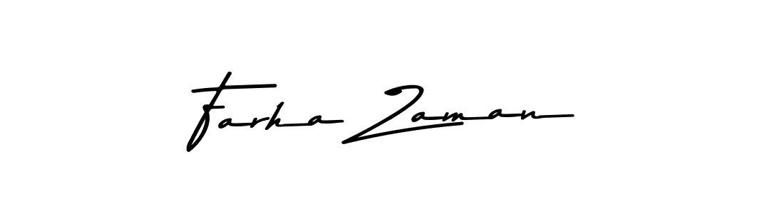 Make a beautiful signature design for name Farha Zaman. With this signature (Asem Kandis PERSONAL USE) style, you can create a handwritten signature for free. Farha Zaman signature style 9 images and pictures png