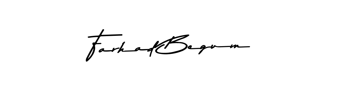 Create a beautiful signature design for name Farhad Begum. With this signature (Asem Kandis PERSONAL USE) fonts, you can make a handwritten signature for free. Farhad Begum signature style 9 images and pictures png