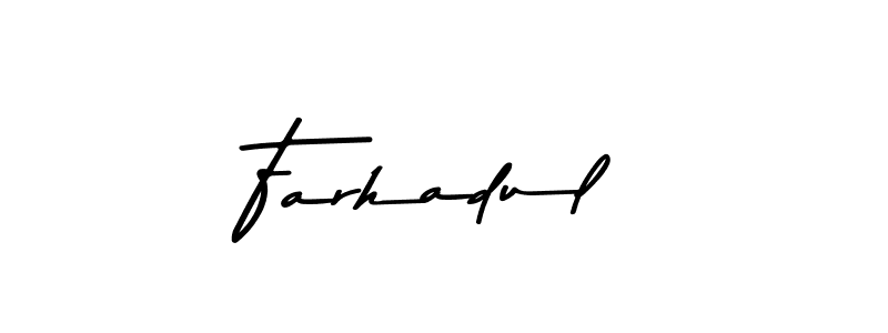 Make a beautiful signature design for name Farhadul. With this signature (Asem Kandis PERSONAL USE) style, you can create a handwritten signature for free. Farhadul signature style 9 images and pictures png