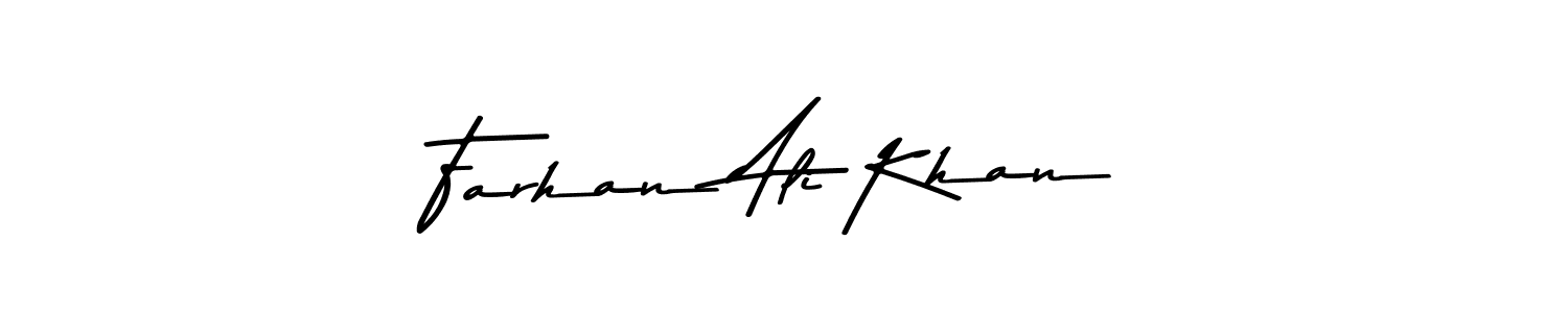 Design your own signature with our free online signature maker. With this signature software, you can create a handwritten (Asem Kandis PERSONAL USE) signature for name Farhan Ali Khan. Farhan Ali Khan signature style 9 images and pictures png