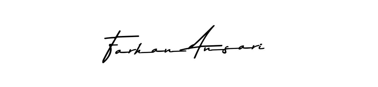 Use a signature maker to create a handwritten signature online. With this signature software, you can design (Asem Kandis PERSONAL USE) your own signature for name Farhan Ansari. Farhan Ansari signature style 9 images and pictures png