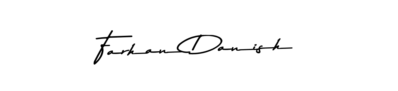 Create a beautiful signature design for name Farhan Danish. With this signature (Asem Kandis PERSONAL USE) fonts, you can make a handwritten signature for free. Farhan Danish signature style 9 images and pictures png