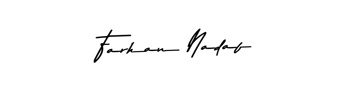 The best way (Asem Kandis PERSONAL USE) to make a short signature is to pick only two or three words in your name. The name Farhan Nadaf include a total of six letters. For converting this name. Farhan Nadaf signature style 9 images and pictures png